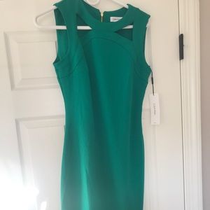 Calvin Klein size 6 emerald dress NWT!